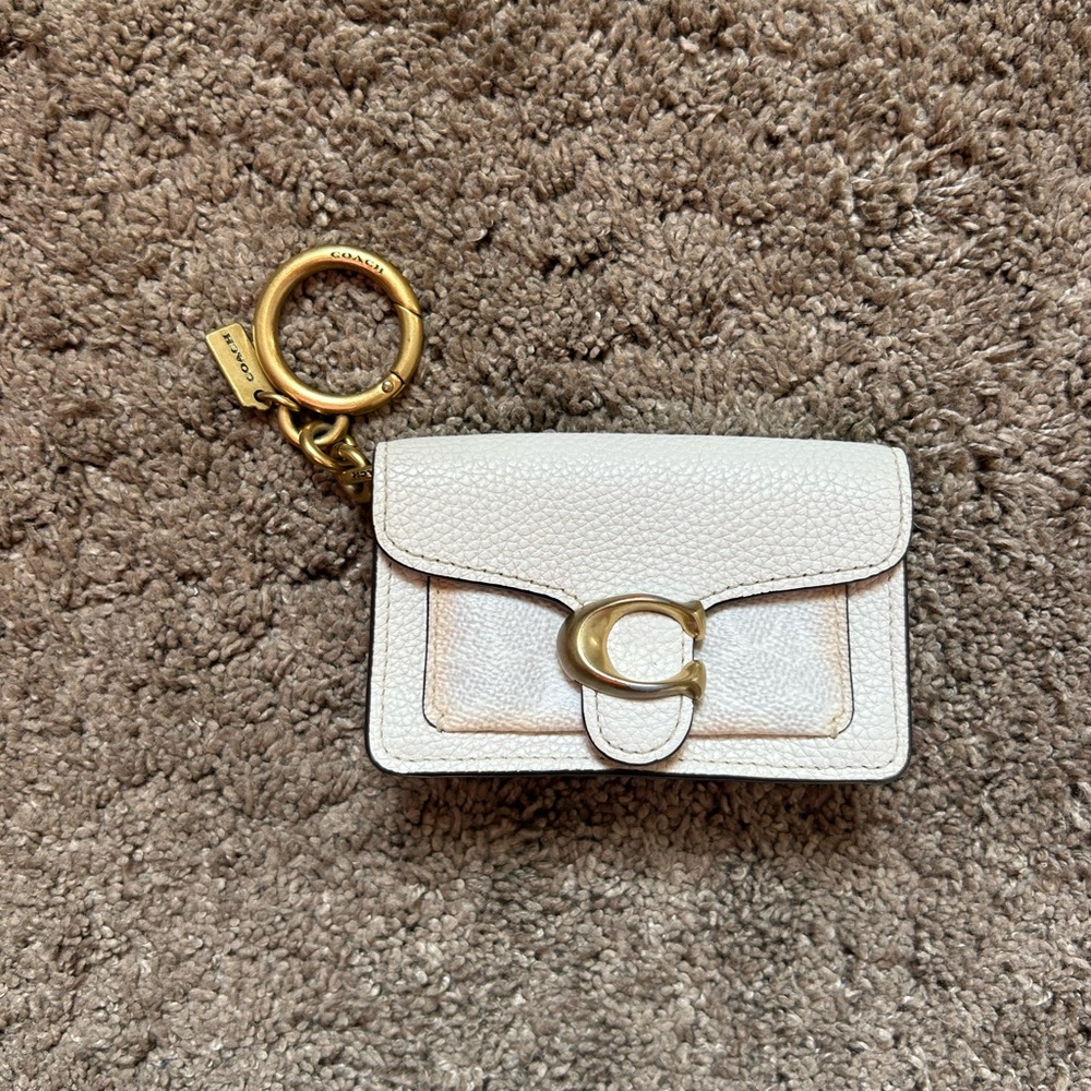 Coach Mini Tabby Bag Charm In Signature Canvas